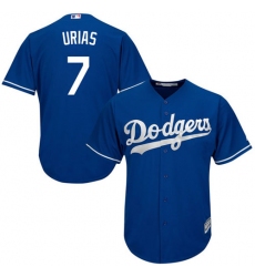 Men's Majestic Los Angeles Dodgers #7 Julio Urias Replica Royal Blue Alternate Cool Base MLB Jersey