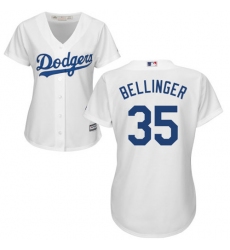 Women's Majestic Los Angeles Dodgers #35 Cody Bellinger Authentic White Home Cool Base MLB Jersey