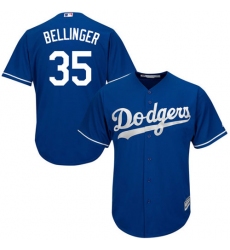 Youth Majestic Los Angeles Dodgers #35 Cody Bellinger Authentic Royal Blue Alternate Cool Base MLB Jersey