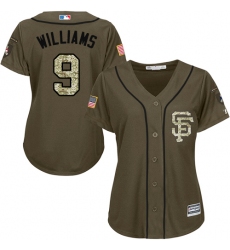 Women's Majestic San Francisco Giants #9 Matt Williams Replica Green Salute to Service MLB Jersey