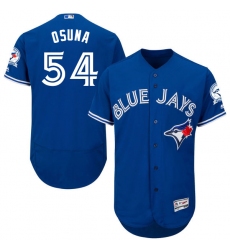 Men's Majestic Toronto Blue Jays #54 Roberto Osuna Blue Alternate Flex Base Authentic Collection MLB Jersey