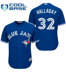 Youth Majestic Toronto Blue Jays #32 Roy Halladay Authentic Blue Alternate MLB Jersey