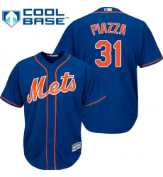 Men's Majestic New York Mets #31 Mike Piazza Replica Royal Blue Alternate Home Cool Base MLB Jersey