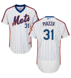 Men's Majestic New York Mets #31 Mike Piazza White Alternate Flex Base Authentic Collection MLB Jersey