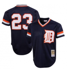 Men's Detroit Tigers #23 Kirk Gibson Navy Throwback Stitched Baseball Jersey