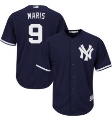 Youth Majestic New York Yankees #9 Roger Maris Authentic Navy Blue Alternate MLB Jersey