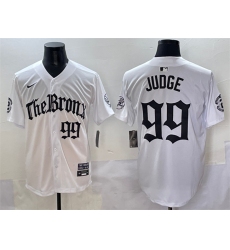 Men's New York Yankees #99 Aaron Judge White 'Gothic Legacy Edition' Vapor Premier Limited Stitched Baseball Jersey