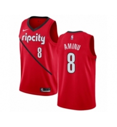 Women's Nike Portland Trail Blazers #8 Al-Farouq Aminu Red Swingman Jersey - Earned Edition