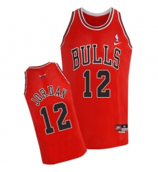Men's Nike Chicago Bulls #12 Michael Jordan Authentic Red Throwback NBA Jersey