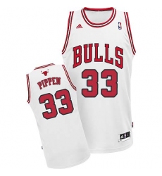 Men's Adidas Chicago Bulls #33 Scottie Pippen Swingman White Home NBA Jersey