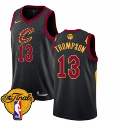Women's Nike Cleveland Cavaliers #13 Tristan Thompson Authentic Black 2018 NBA Finals Bound NBA Jersey Statement Edition