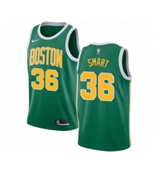 Women's Nike Boston Celtics #36 Marcus Smart Green Swingman Jersey - Earned Edition