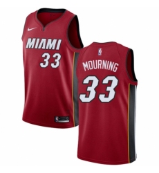 Women's Nike Miami Heat #33 Alonzo Mourning Swingman Red NBA Jersey Statement Edition