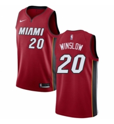 Youth Nike Miami Heat #20 Justise Winslow Authentic Red NBA Jersey Statement Edition