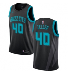 Youth Nike Jordan Charlotte Hornets #40 Cody Zeller Swingman Black NBA Jersey - 2018 19 City Edition