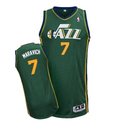 Men's Adidas Utah Jazz #7 Pete Maravich Authentic Green Alternate NBA Jersey