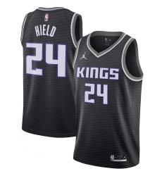Men's Sacramento Kings #24 Buddy Hield Jordan Brand Black 2020-21 Swingman Jersey