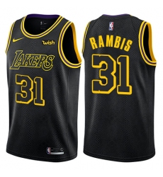Women's Nike Los Angeles Lakers #31 Kurt Rambis Swingman Black NBA Jersey - City Edition
