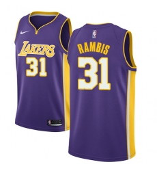 Youth Nike Los Angeles Lakers #31 Kurt Rambis Swingman Purple NBA Jersey - Statement Edition