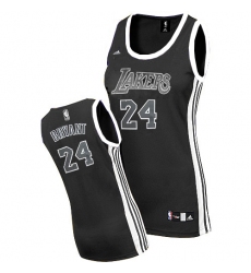 Women's Adidas Los Angeles Lakers #24 Kobe Bryant Swingman Black/White NBA Jersey