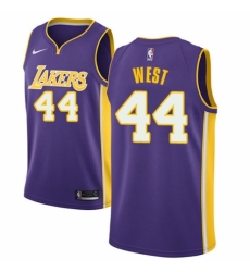 Men's Nike Los Angeles Lakers #44 Jerry West Authentic Purple NBA Jersey - Icon Edition
