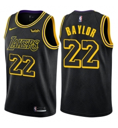Women's Nike Los Angeles Lakers #22 Elgin Baylor Swingman Black NBA Jersey - City Edition