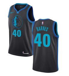Youth Nike Dallas Mavericks #40 Harrison Barnes Swingman Charcoal NBA Jersey - City Edition