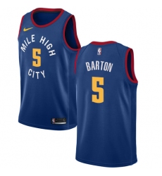 Men's Nike Denver Nuggets #5 Will Barton Authentic Light Blue Alternate NBA Jersey Statement Edition