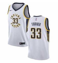 Youth Nike Indiana Pacers #33 Myles Turner Swingman White NBA Jersey - Association Edition