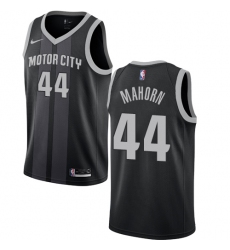 Men's Nike Detroit Pistons #44 Rick Mahorn Swingman Black NBA Jersey - City Edition