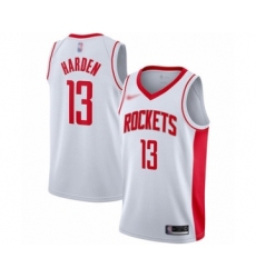 Youth Houston Rockets #13 James Harden Swingman White Finished Basketball Jersey - Association Edition