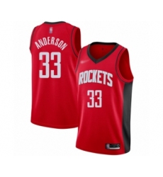 Youth Houston Rockets #33 Ryan Anderson Swingman Red Finished Basketball Jersey - Icon Edition