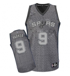 Men's Adidas San Antonio Spurs #9 Tony Parker Authentic Grey Static Fashion NBA Jersey