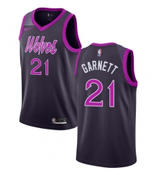 Youth Nike Minnesota Timberwolves #21 Kevin Garnett Swingman Purple NBA Jersey - City Edition