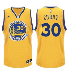 Men's Adidas Golden State Warriors #30 Stephen Curry Authentic Gold NBA Jersey