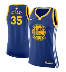 Women's Nike Golden State Warriors #35 Kevin Durant Authentic Royal Blue Road 2018 NBA Finals Bound NBA Jersey - Icon Edition