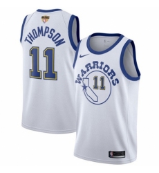 Youth Nike Golden State Warriors #11 Klay Thompson Swingman White Hardwood Classics 2018 NBA Finals Bound NBA Jersey
