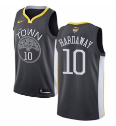 Youth Nike Golden State Warriors #10 Tim Hardaway Swingman Black Alternate 2018 NBA Finals Bound NBA Jersey - Statement Edition