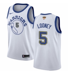 Men's Nike Golden State Warriors #5 Kevon Looney Swingman White Hardwood Classics 2018 NBA Finals Bound NBA Jersey