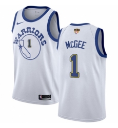 Youth Nike Golden State Warriors #1 JaVale McGee Swingman White Hardwood Classics 2018 NBA Finals Bound NBA Jersey
