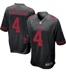 Men's Nike San Francisco 49ers #4 Nick Mullens Game Black NFL Jersey