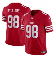 Men's San Francisco 49ers #98 Mykel Williams Red 2025 Draft F.U.S.E. Vapor Untouchable Limited Football Stitched Jersey