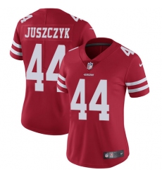 Women's Nike San Francisco 49ers #44 Kyle Juszczyk Elite Red Team Color NFL Jersey