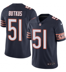 Men's Nike Chicago Bears #51 Dick Butkus Navy Blue Team Color Vapor Untouchable Limited Player NFL Jersey