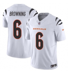 Men's Cincinnati Bengals #6 Jake Browning White 2023 F.U.S.E. Vapor Untouchable Limited Football Stitched Jersey