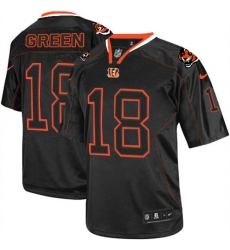 Men's Nike Cincinnati Bengals #18 A.J. Green Elite Lights Out Black NFL Jersey
