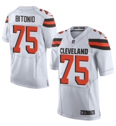 Men's Nike Cleveland Browns #75 Joel Bitonio Elite White NFL Jersey