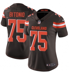 Women's Nike Cleveland Browns #75 Joel Bitonio Elite Brown Team Color NFL Jersey
