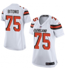 Women's Nike Cleveland Browns #75 Joel Bitonio Game White NFL Jersey