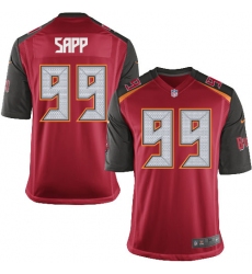 Men's Nike Tampa Bay Buccaneers #99 Warren Sapp Game Red Team Color NFL Jersey